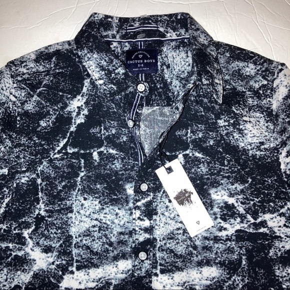 NWT Cactus Boys Lightning Button Down Shirt 5/6 - Picture 2 of 3